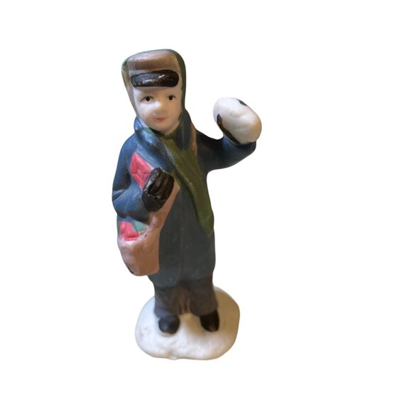 Hand-Painted Ceramic Christmas Village Figurines and Accessories - Picture 5 of 11